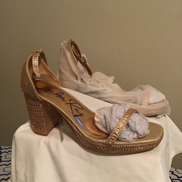 🔥London Rag, NWOT, size 9, 3 & 1/2 inch heels, see photos, beautiful gems - Picture 1 of 6
